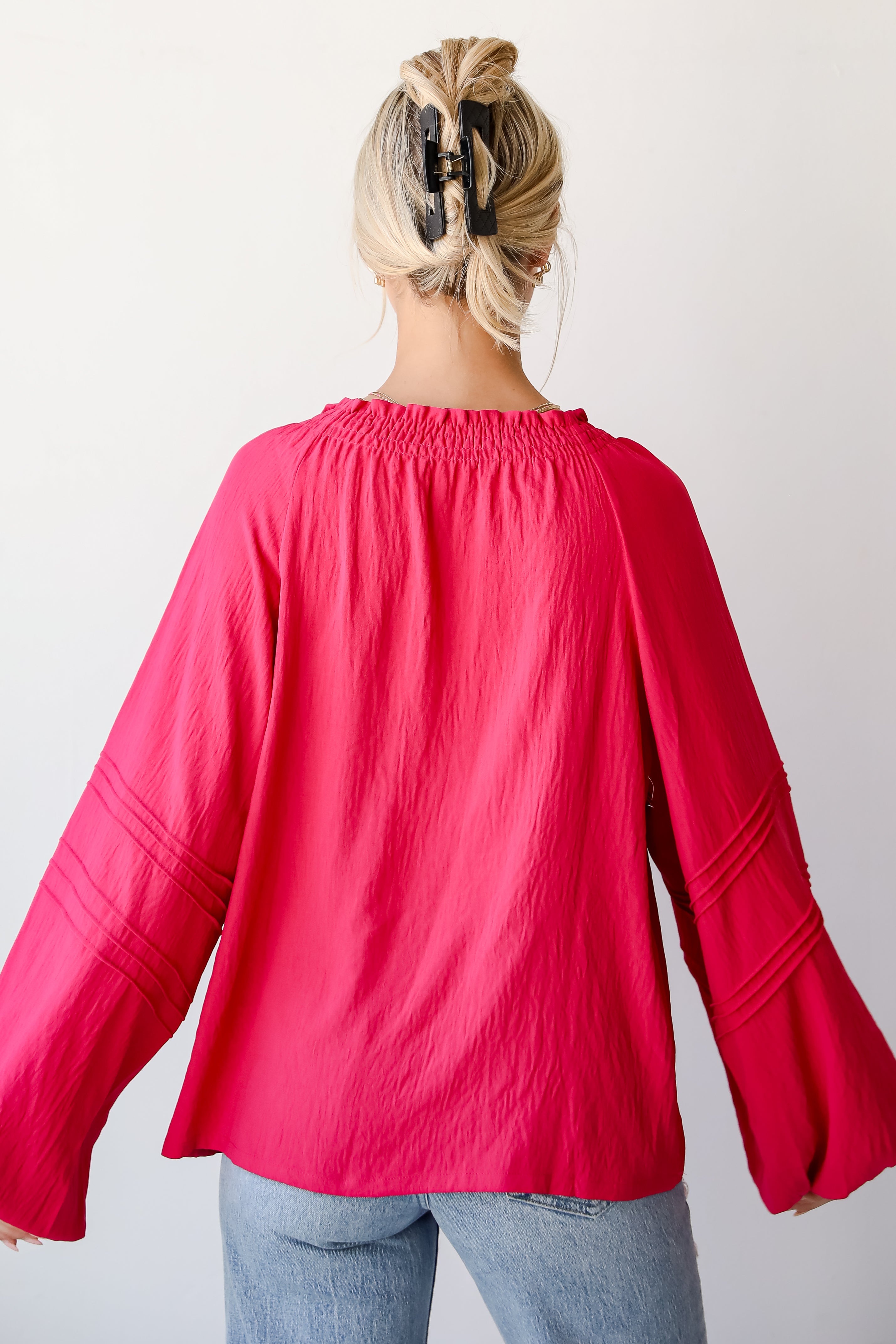 oversized Fuchsia Blouse