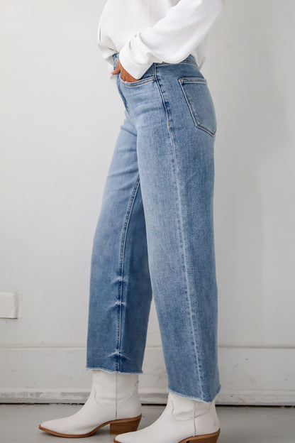 Abigail Medium Wash High Rise Wide Leg Jeans