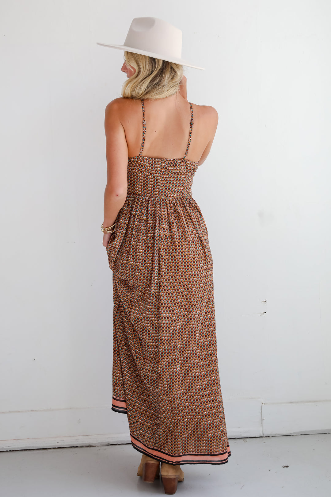 Exceptional Fate Mocha Maxi Dress