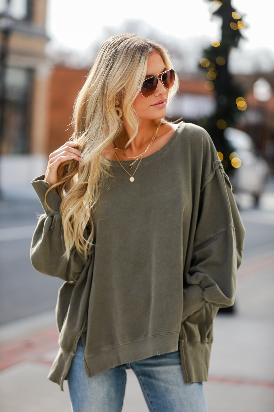 Mocha Oversized Pullover