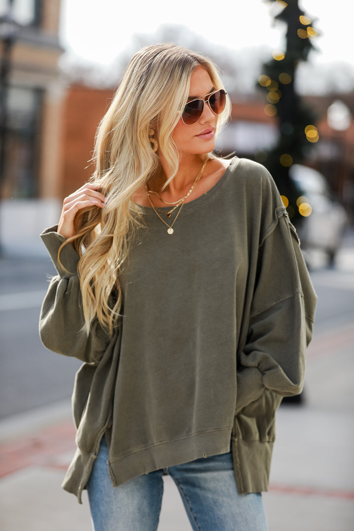 Mocha Oversized Pullover