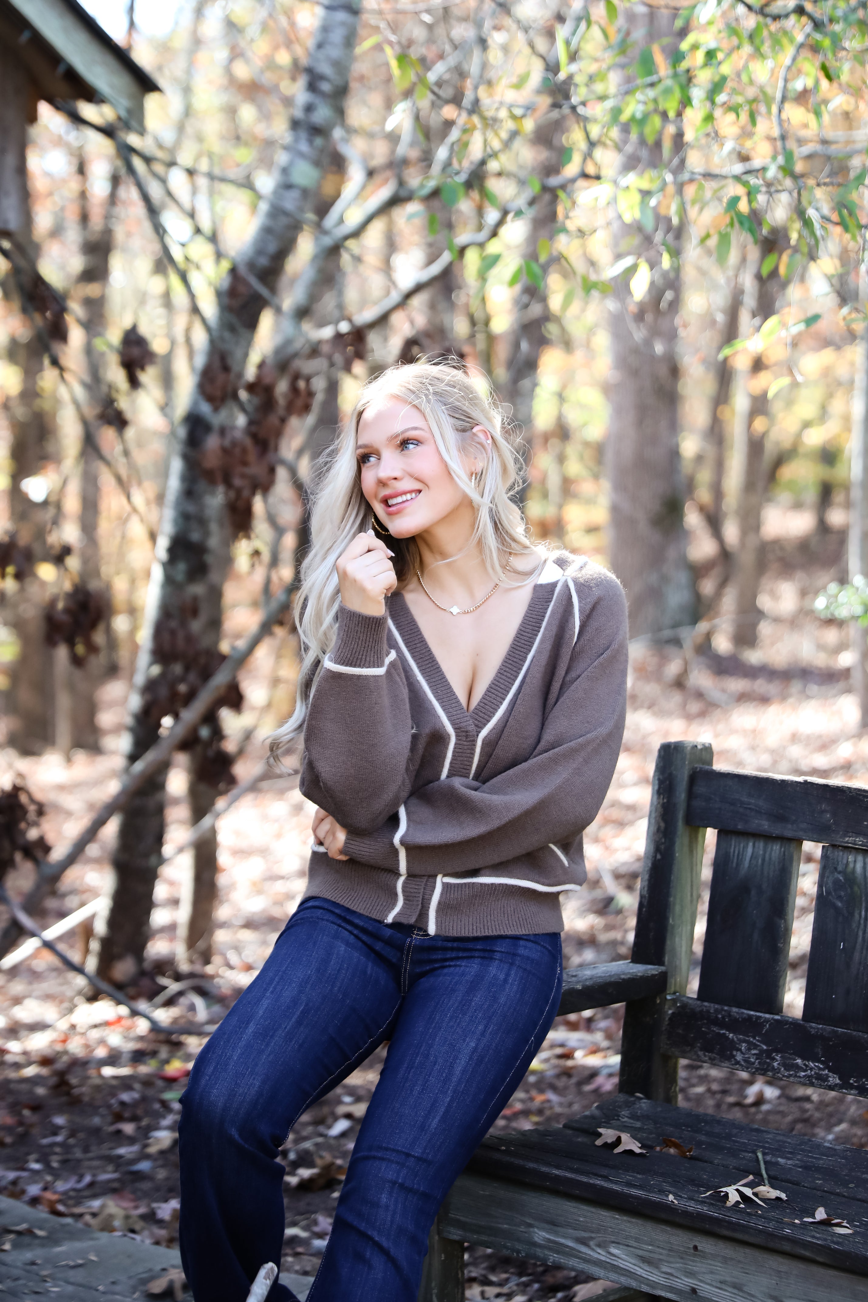 Cuddle Up Close Mocha Sweater Cardigan