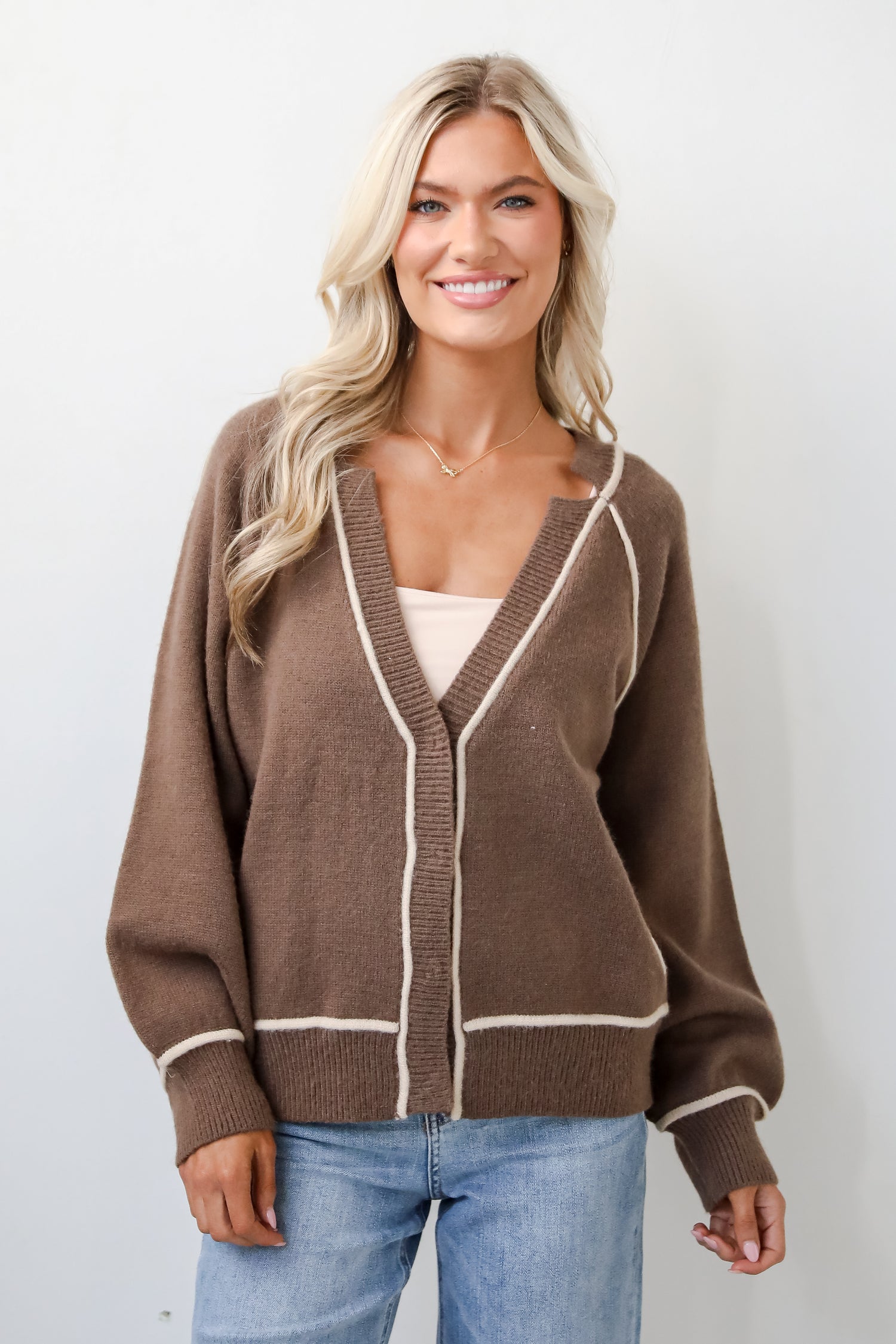 Cuddle Up Close Mocha Sweater Cardigan