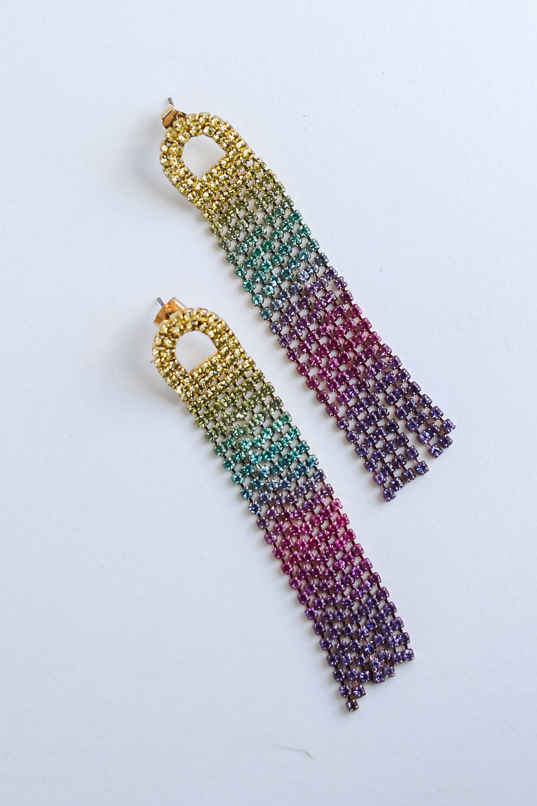 Rhinestone Fringe Earrings