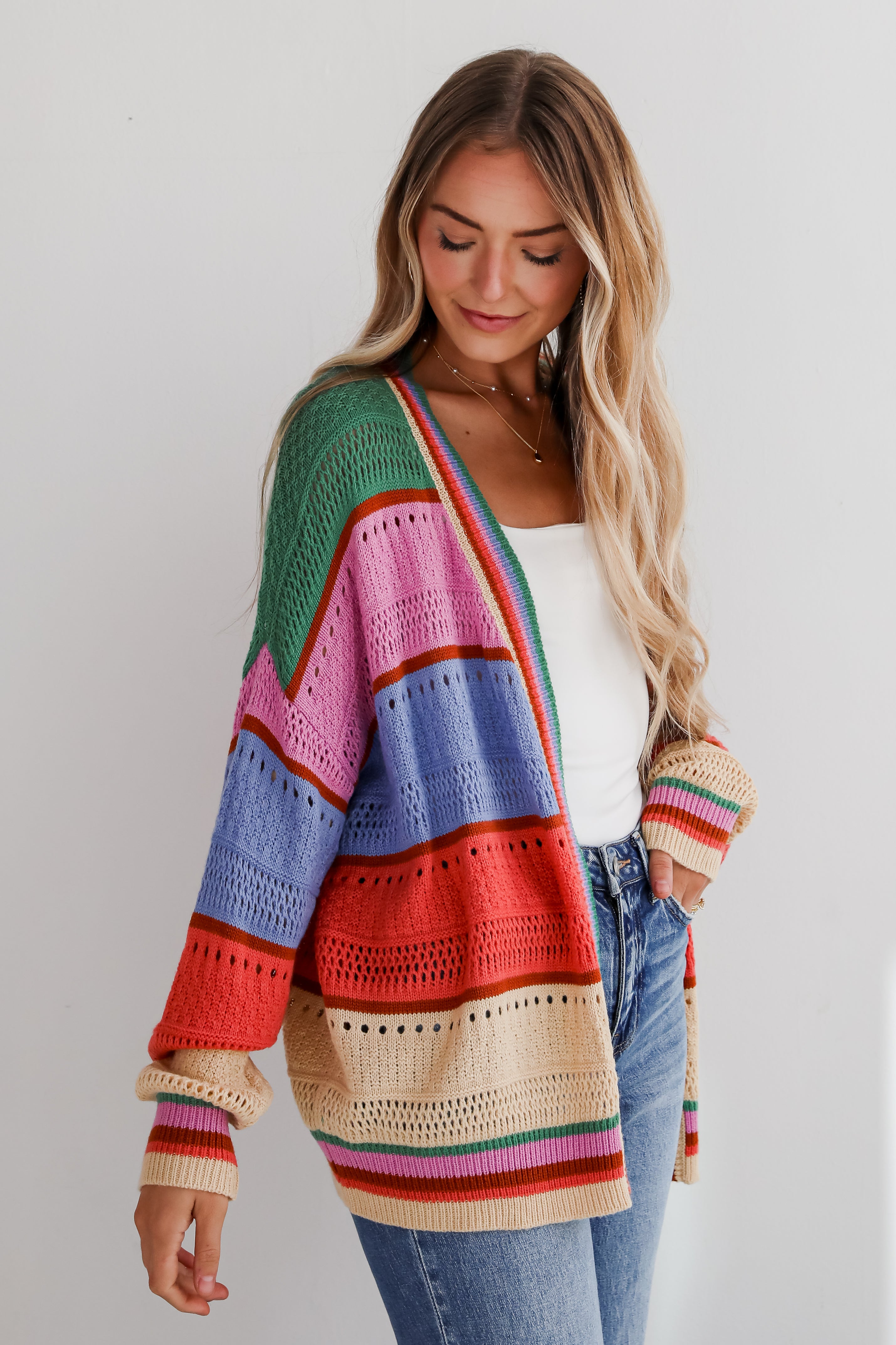 Got A Crush Multi Striped Cardigan