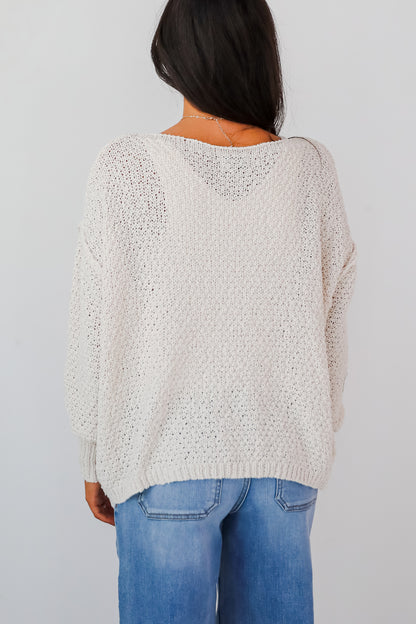 Modern Comfort Natural Cable Knit Sweater