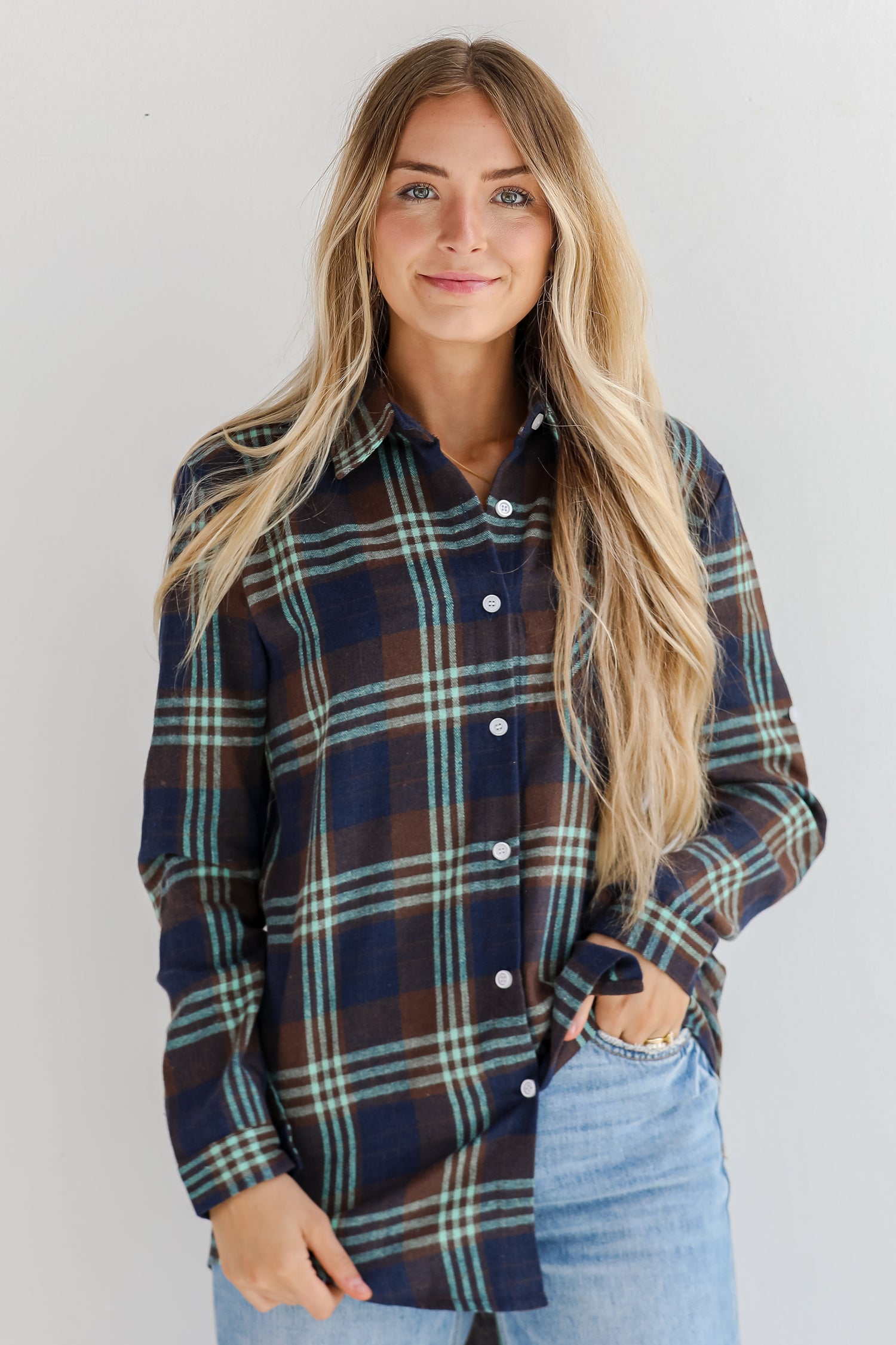 Perfectly Classic Navy Plaid Flannel