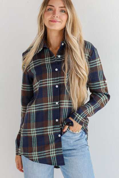 Perfectly Classic Navy Plaid Flannel