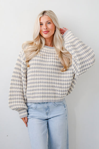 Windy Weather Ivory Striped Sweater