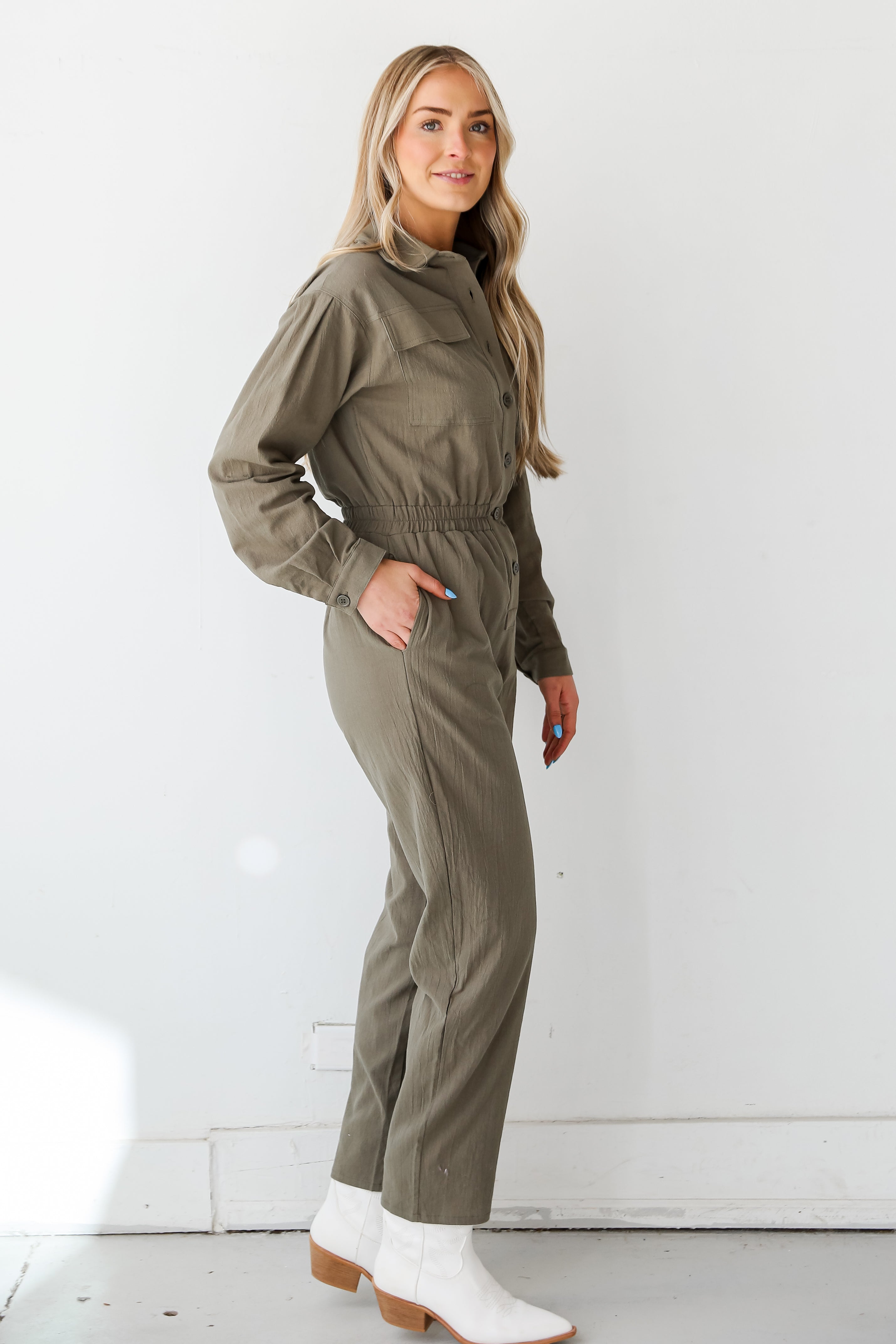 Olive Jumpsuit for women