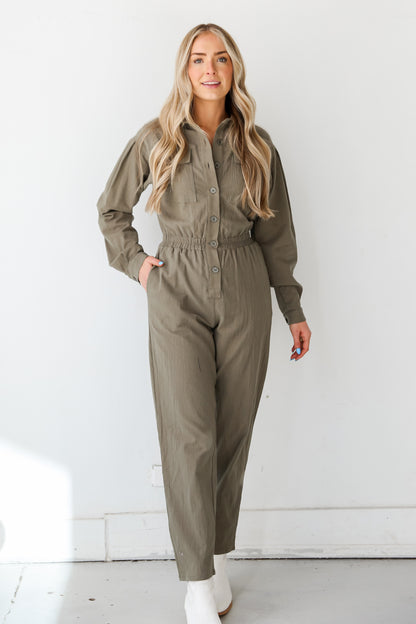 trendy Olive Jumpsuit