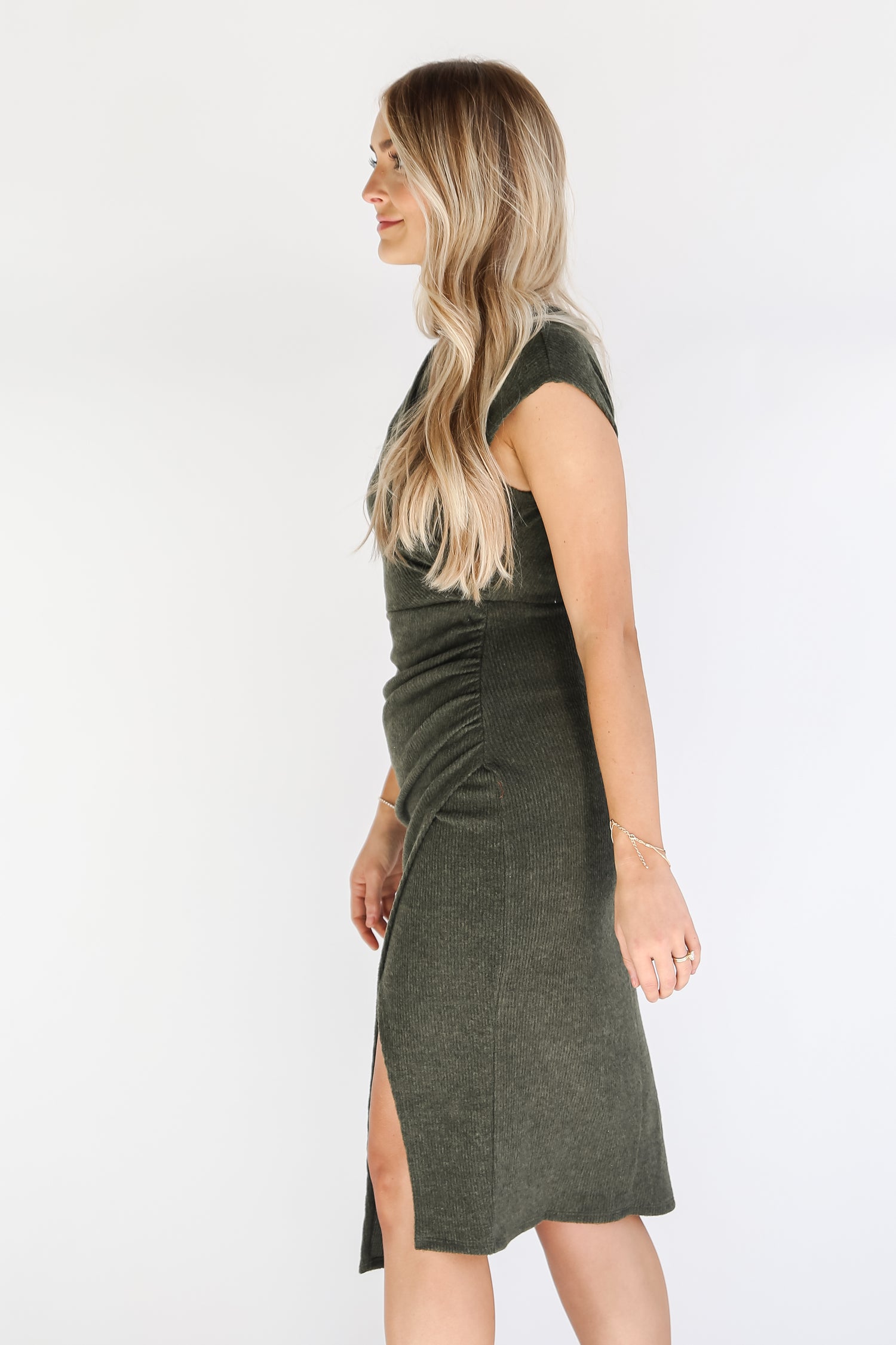 womens green dress