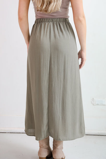 Glorious Invite Olive Maxi Skirt