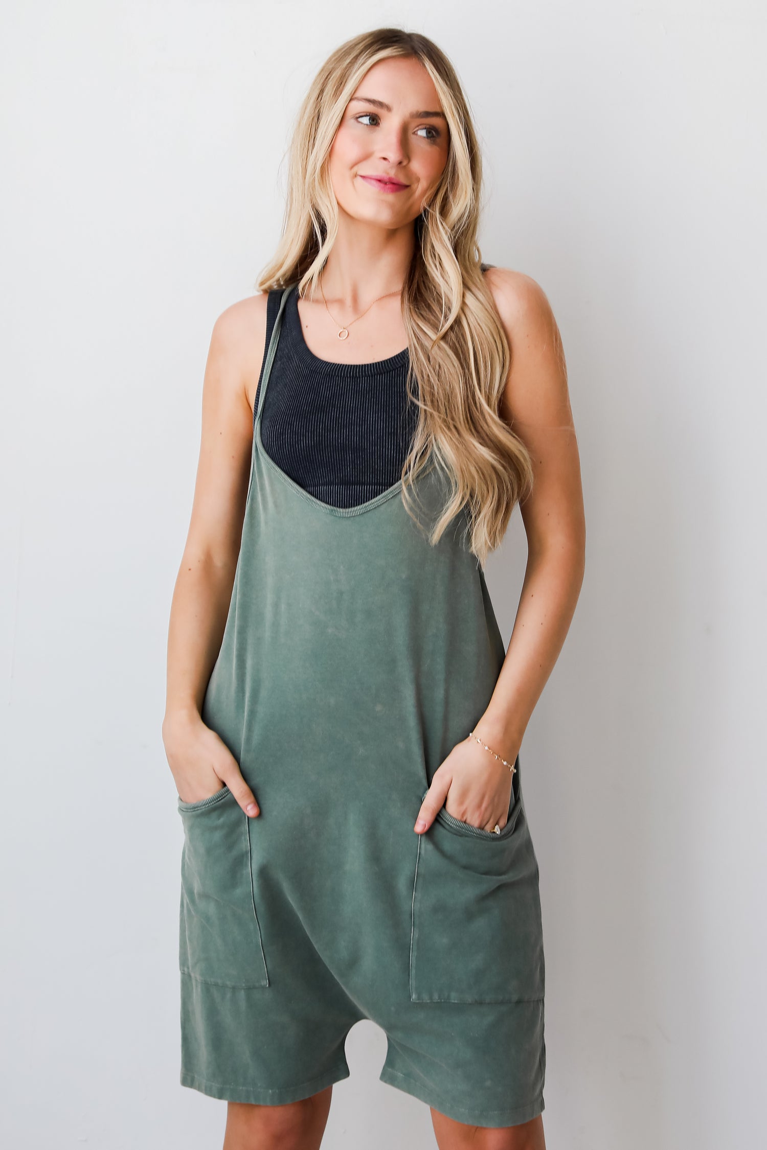 casual Olive Romper