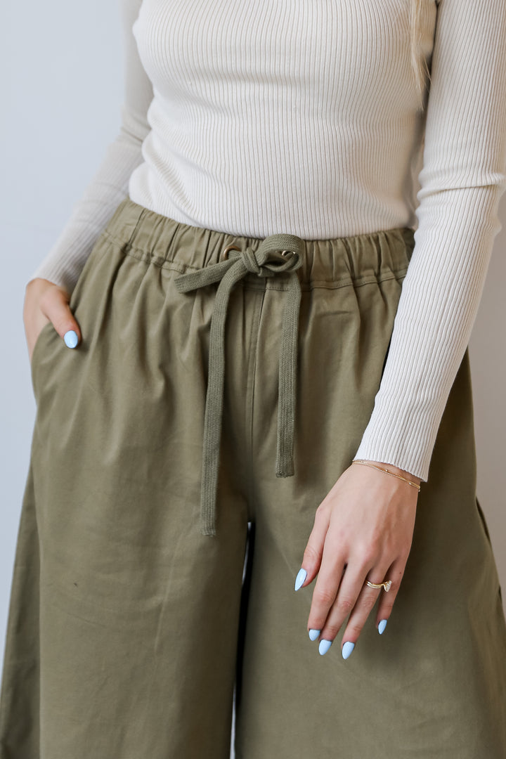 high waisted Olive Wide Leg Pants