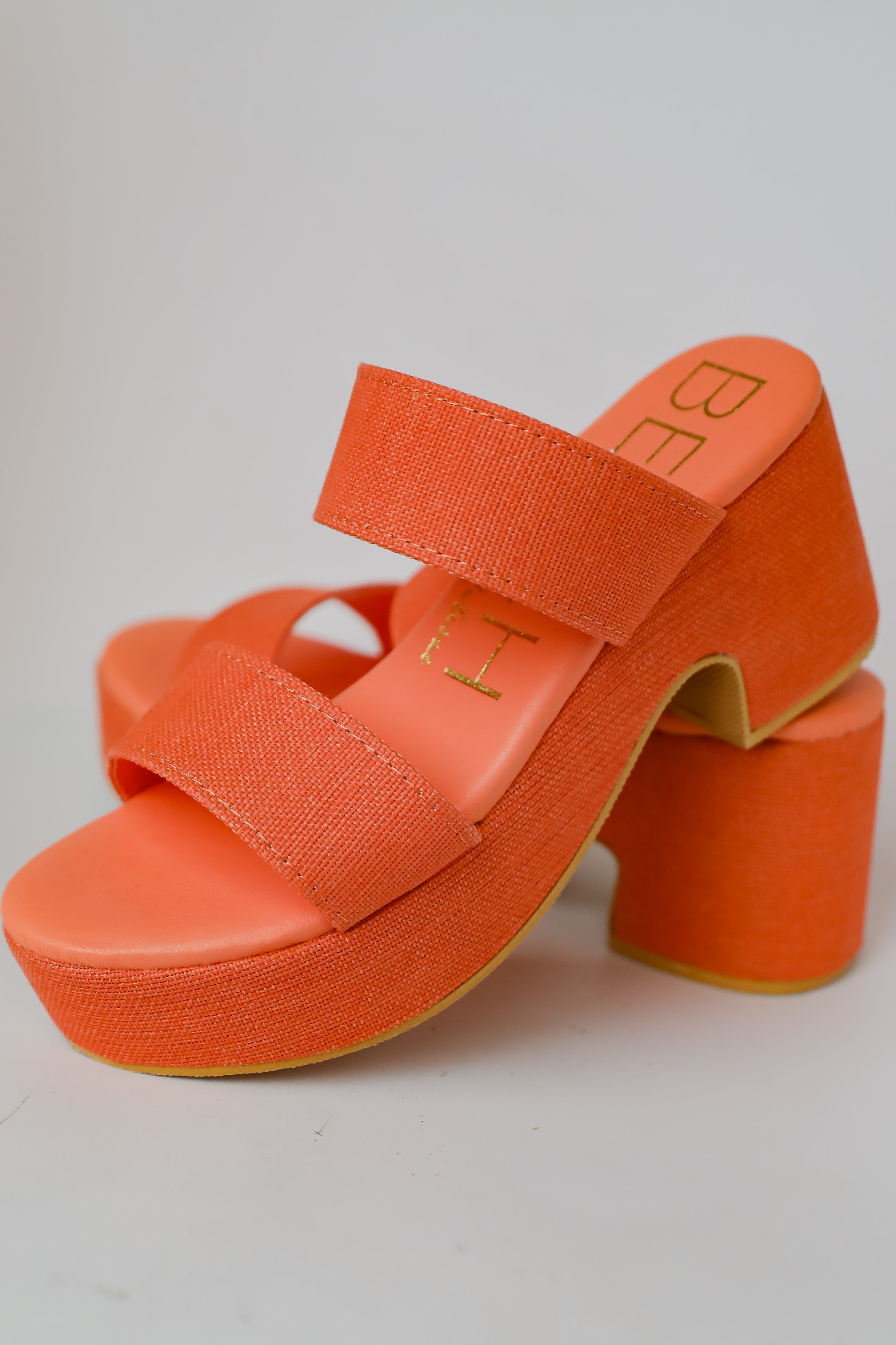 Orange Platform Espadrilles