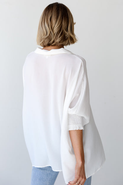 womens white blouses