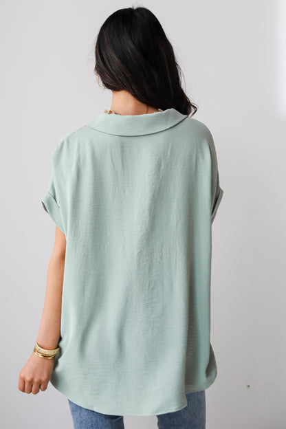 casual sage  Blouse