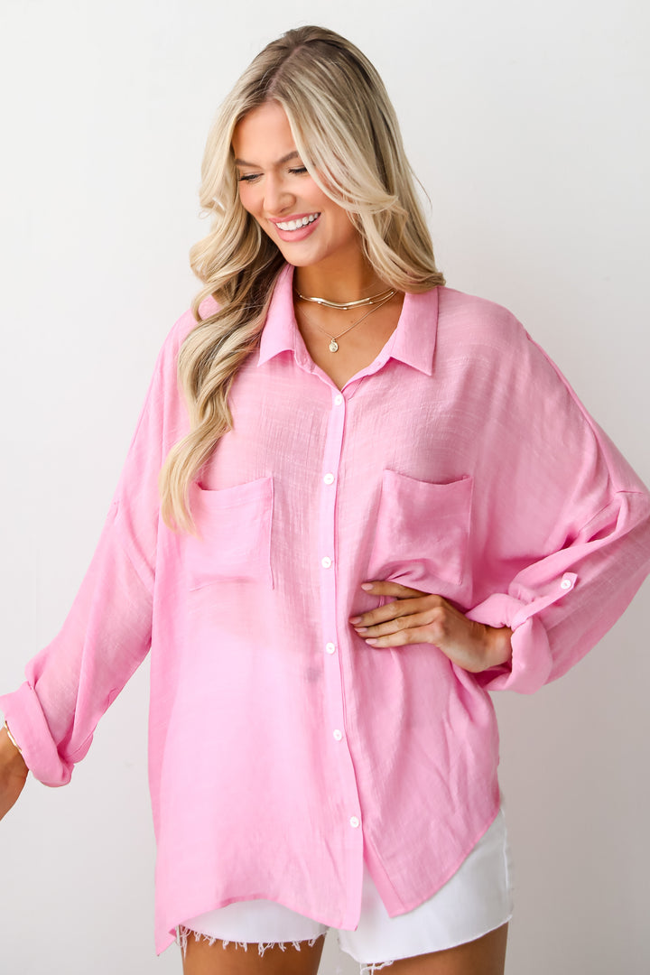 Kelsey Oversized Button-Up Blouse