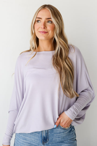 oversized purple top