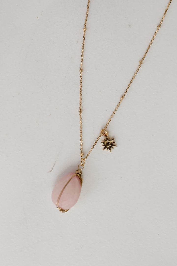 Adriana Gold Gemstone Charm Necklace dainty jewelry