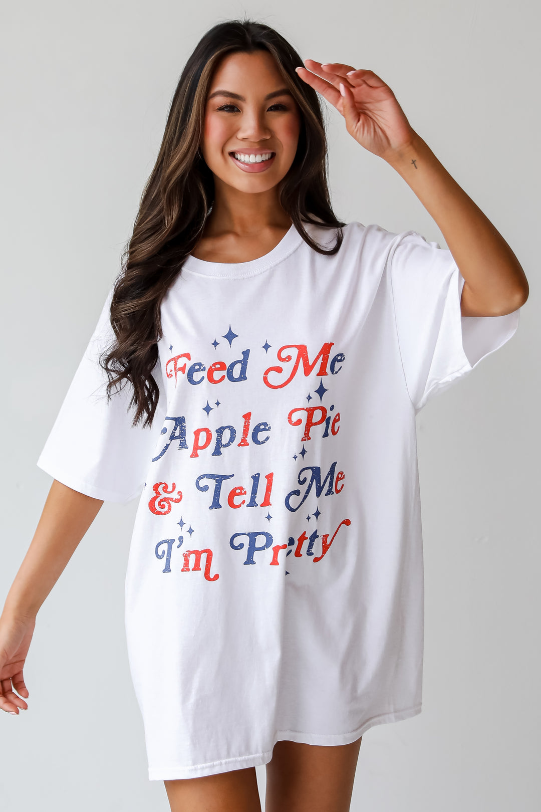 White Feed Me Apple Pie & Tell Me I'm Pretty Graphic Tee