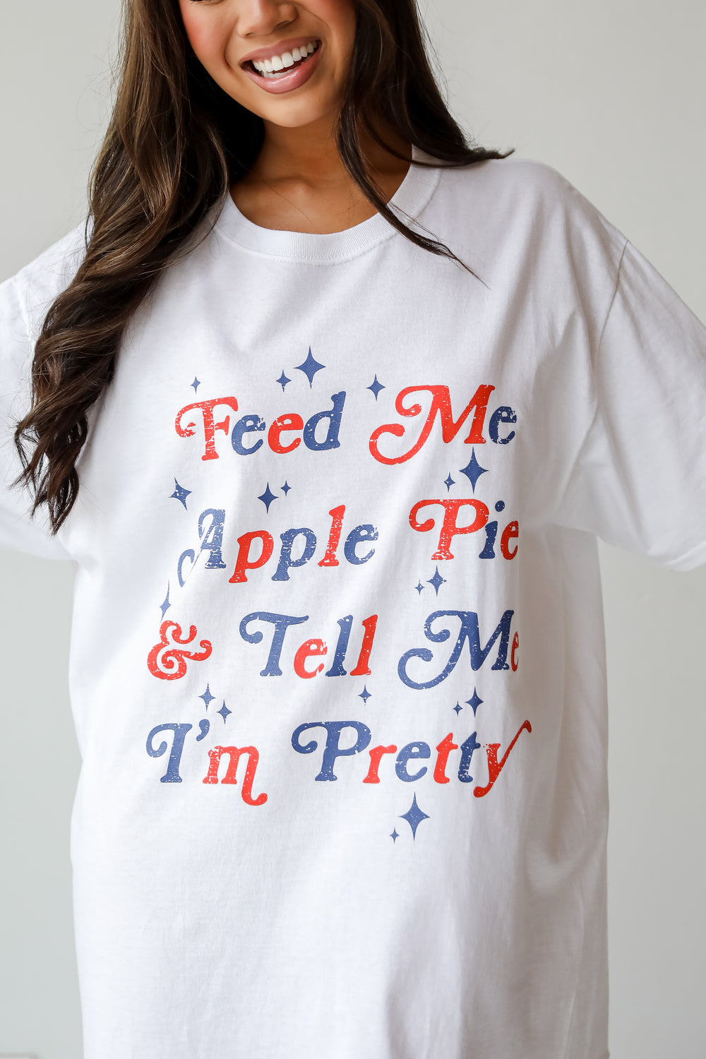 White Feed Me Apple Pie & Tell Me I'm Pretty Graphic Tee