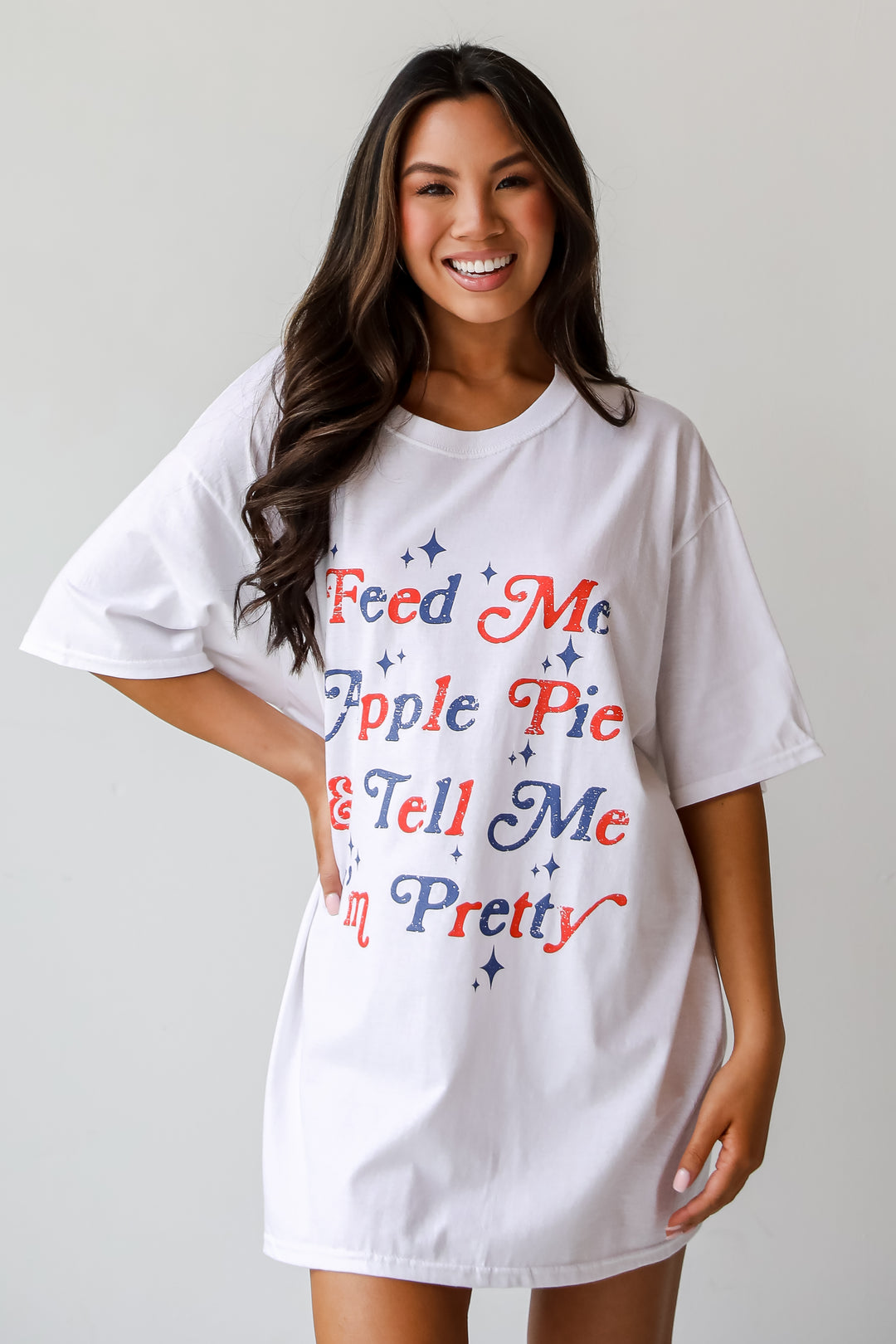 White Feed Me Apple Pie & Tell Me I'm Pretty Graphic Tee