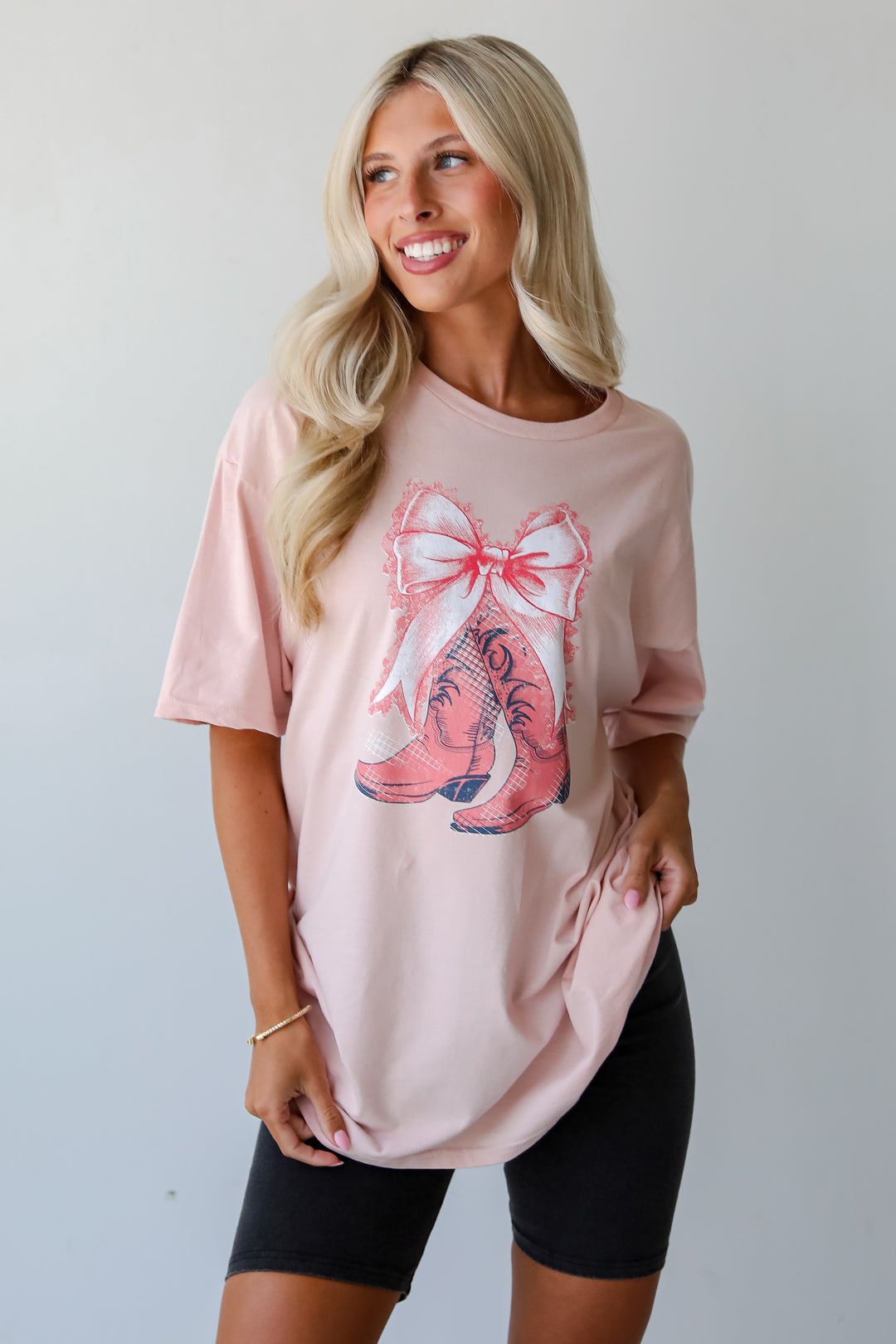 Boots & Bows Blush Graphic Tee