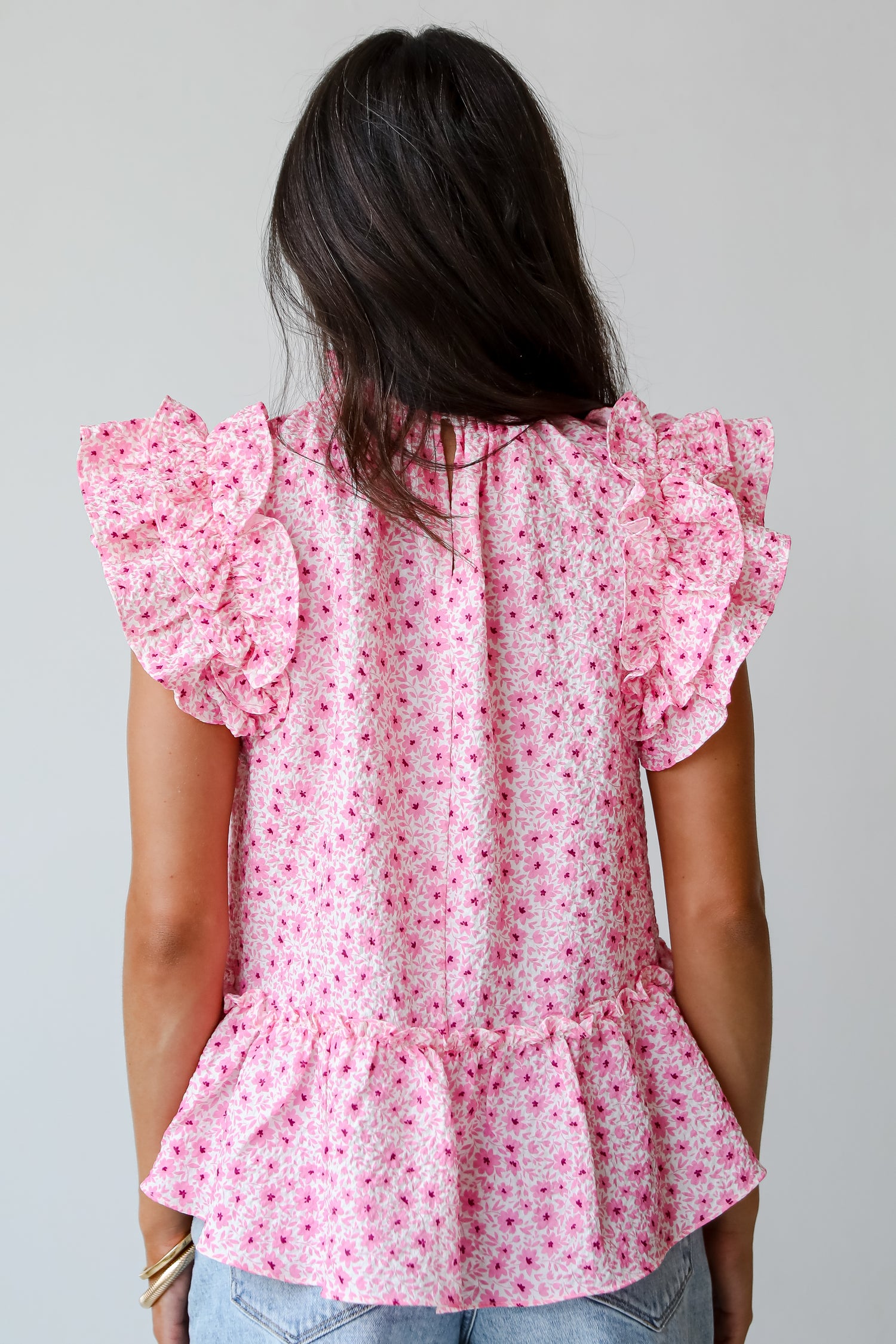 Sweetest Choice Pink Floral Blouse