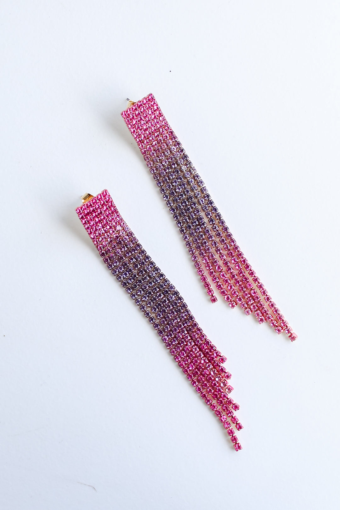 Rhinestone Fringe Earrings