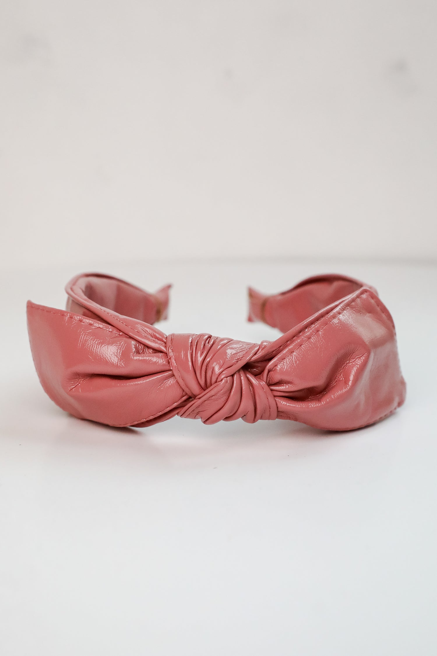 Poised Finish Leather Bow Headband