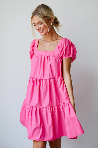 Sweetest Visionary Pink Tiered Mini Dress