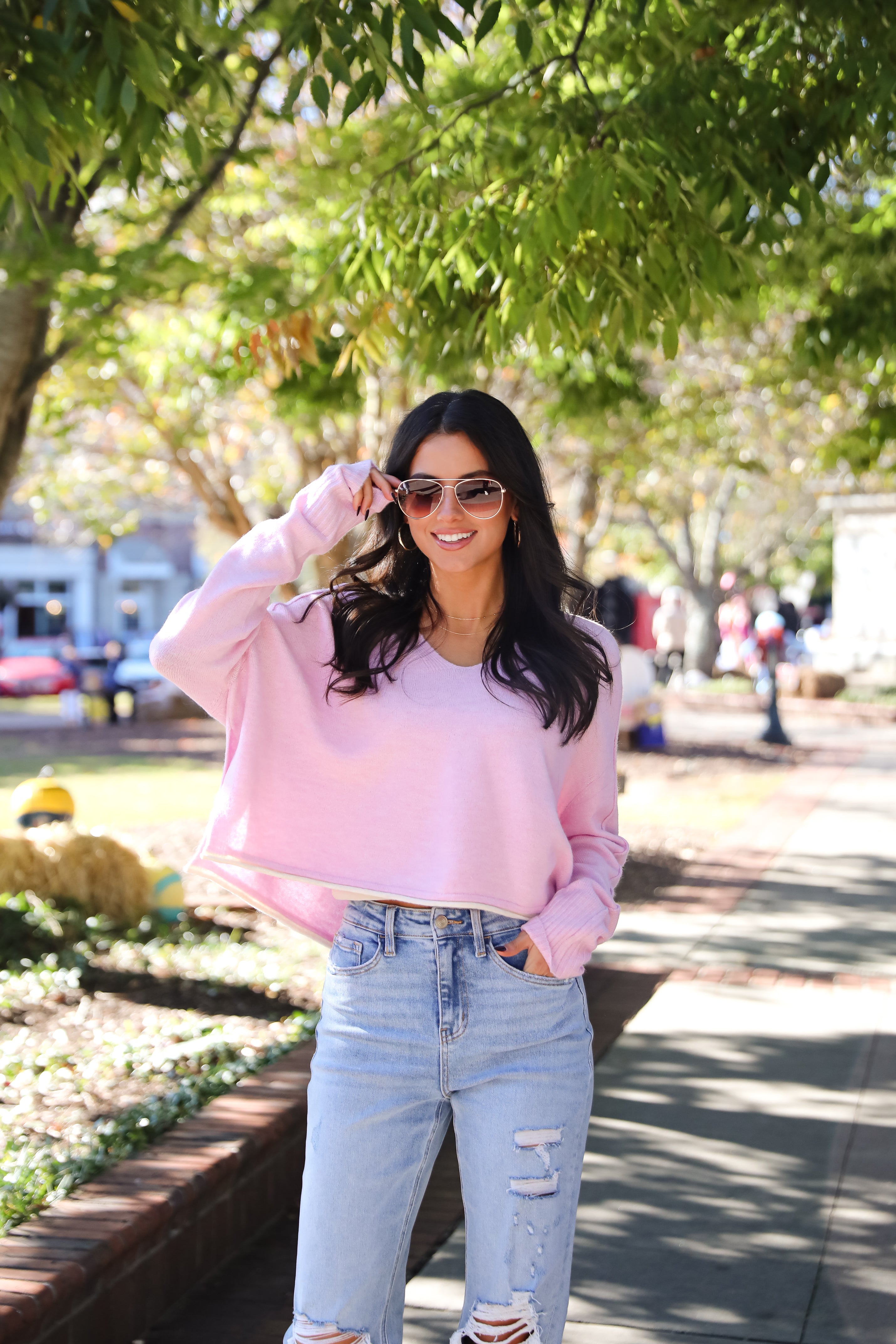 Absolutely Snuggly Light Pink Sweater