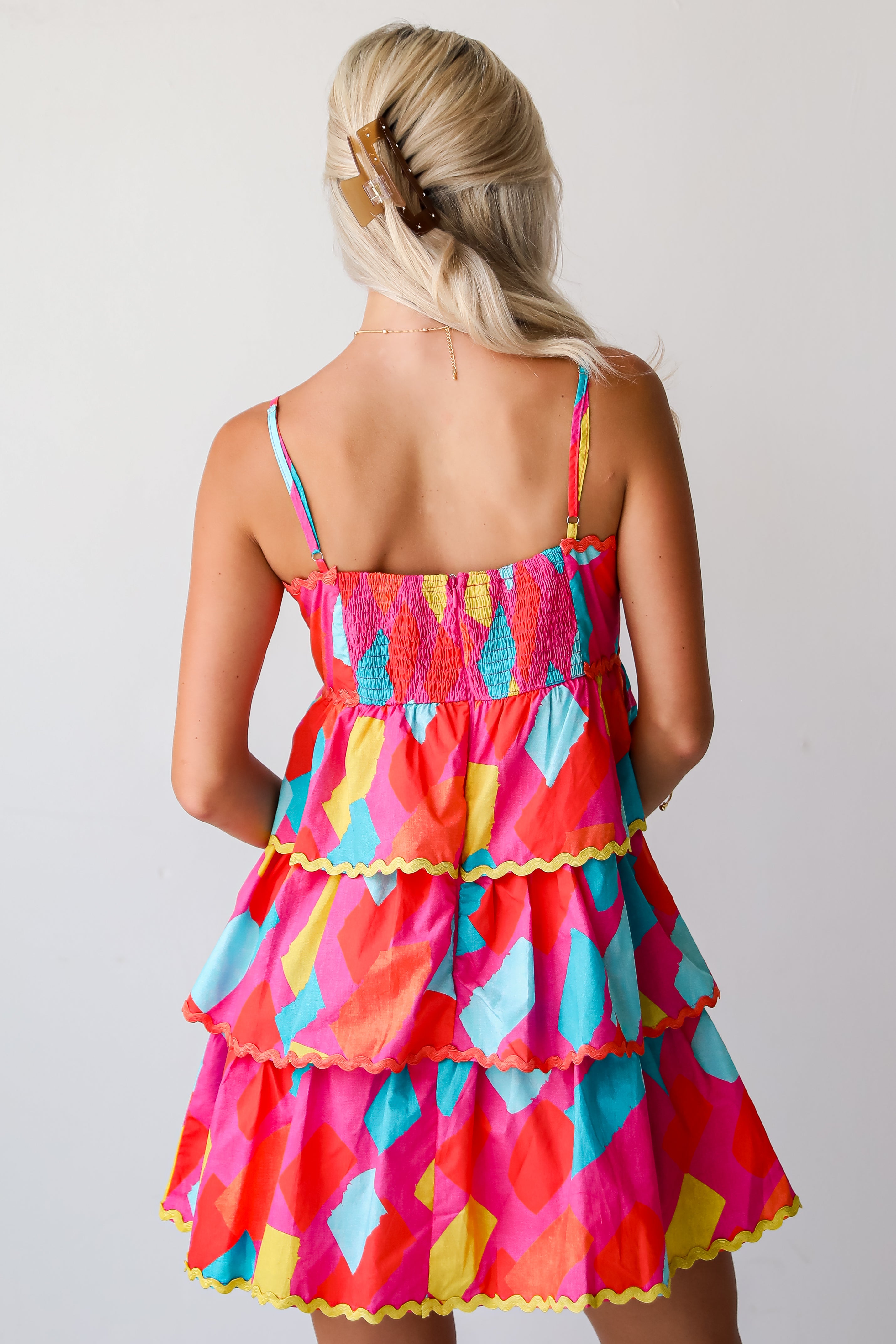 Cutest Character Pink Tiered Mini Dress