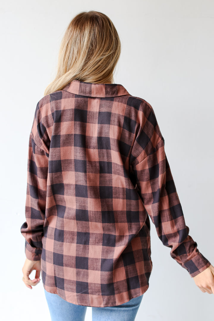 cute brown Plaid Flannel