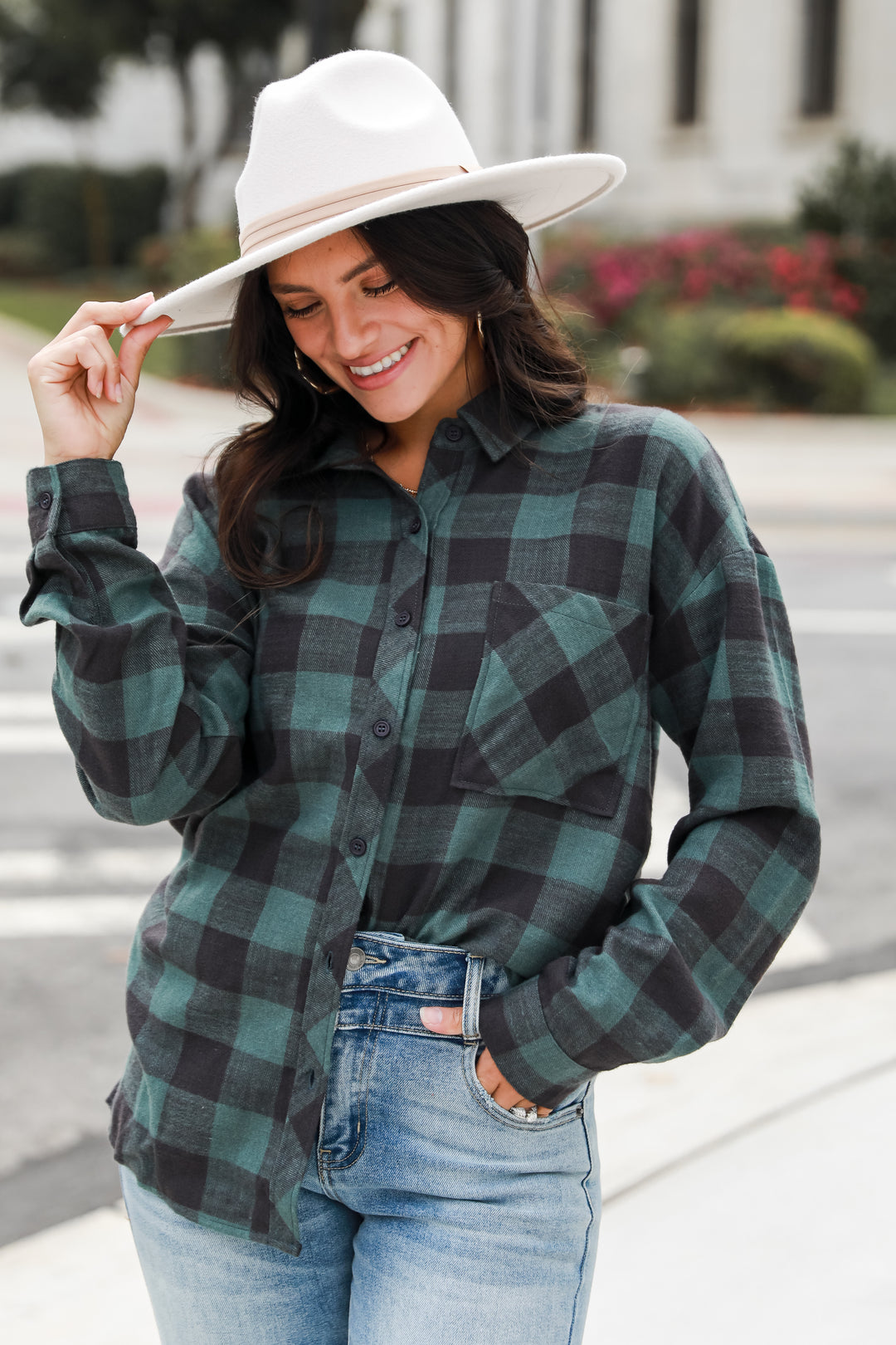 green Plaid Flannel