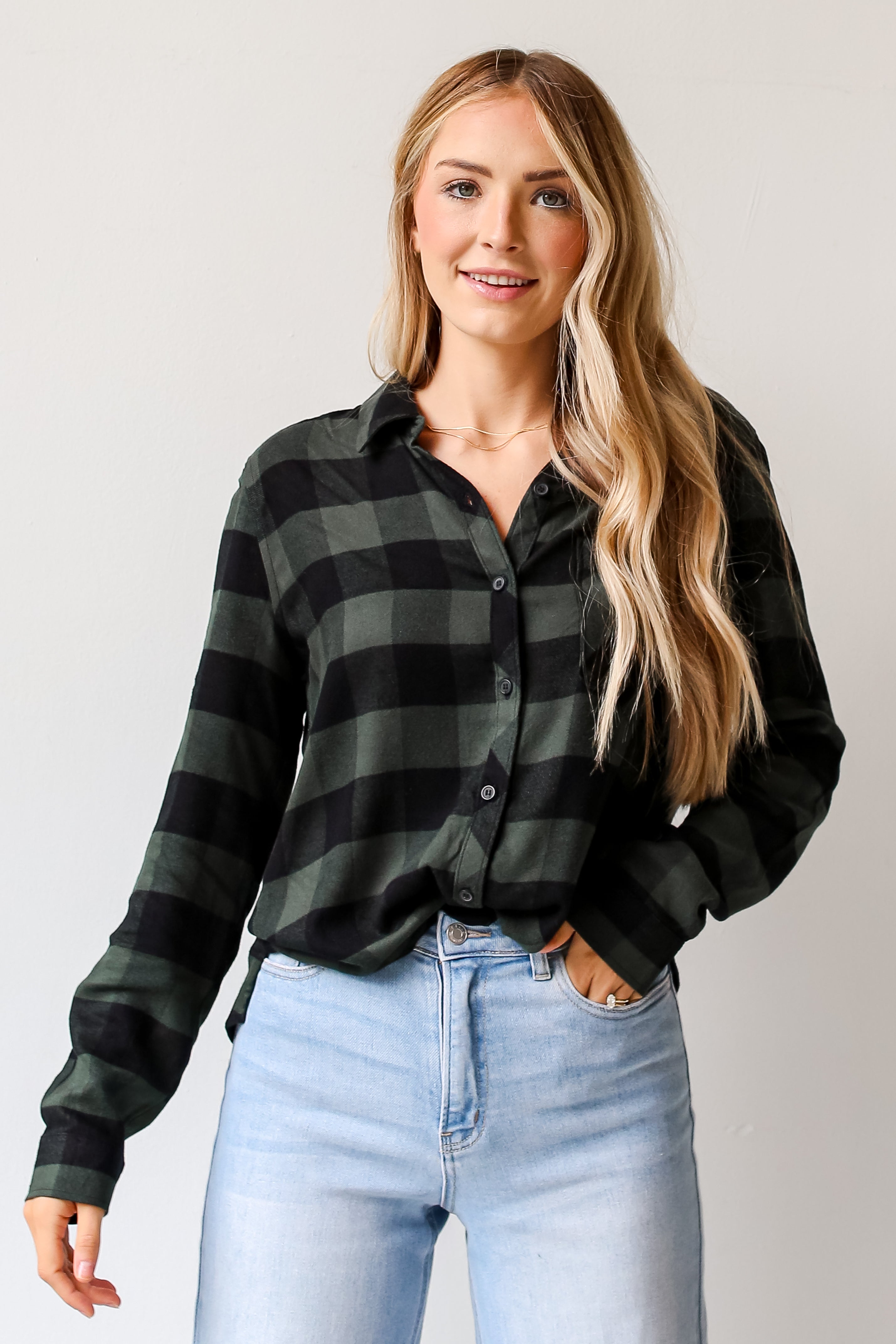 green flannel sfor women