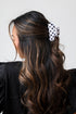 Sincerely Cute White Acrylic Polka Dot Claw Hair Clip