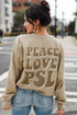 Tan Peace Love PSL Sweatshirt for Fall