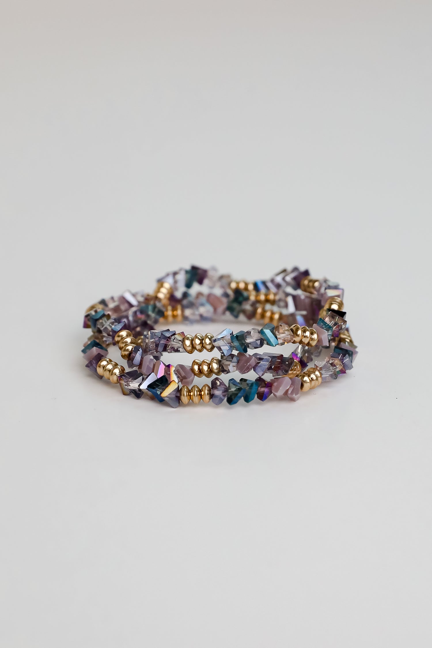 Allison Purple Beaded Bracelet Set