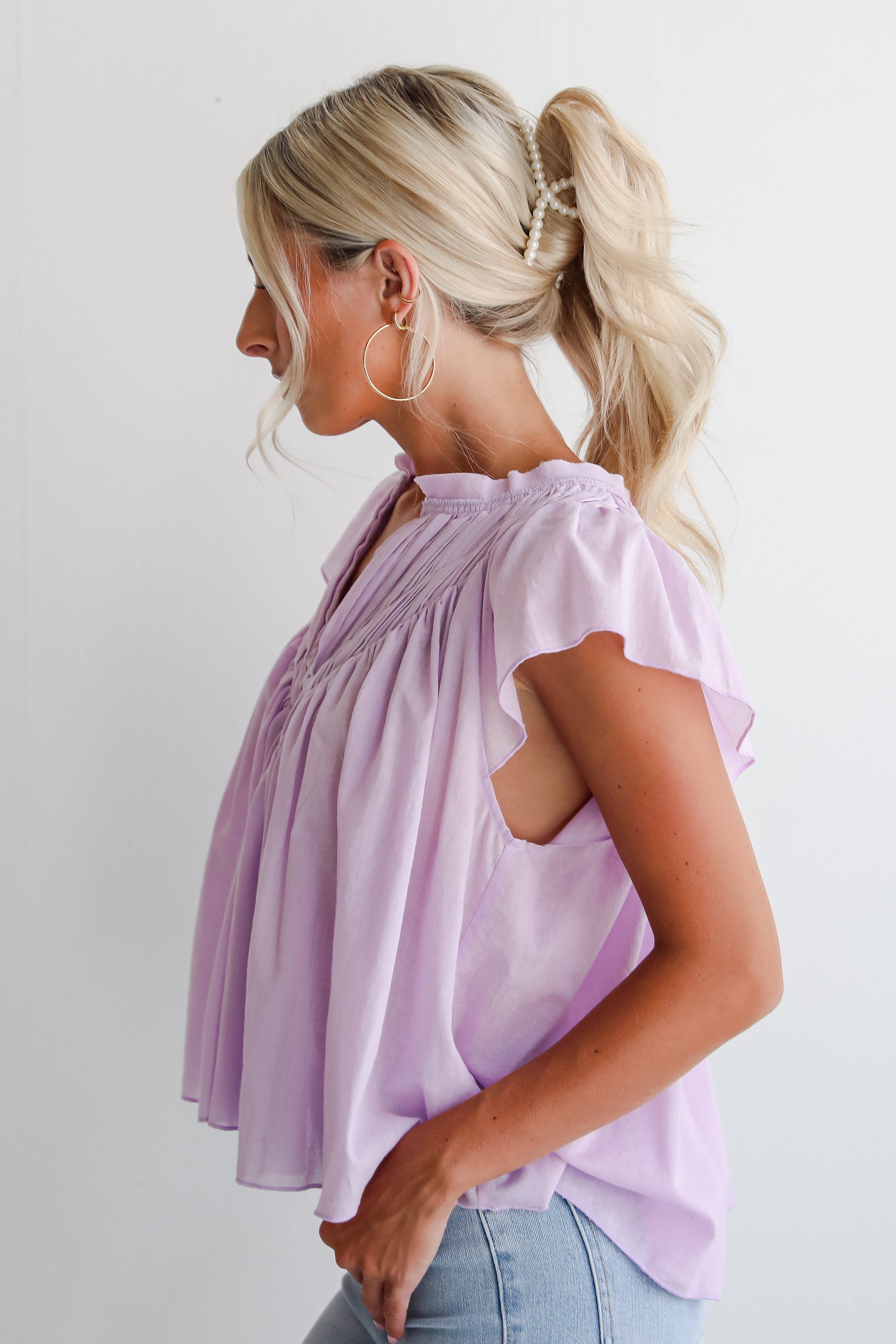 Exquisite Sweetness Lavender Blouse