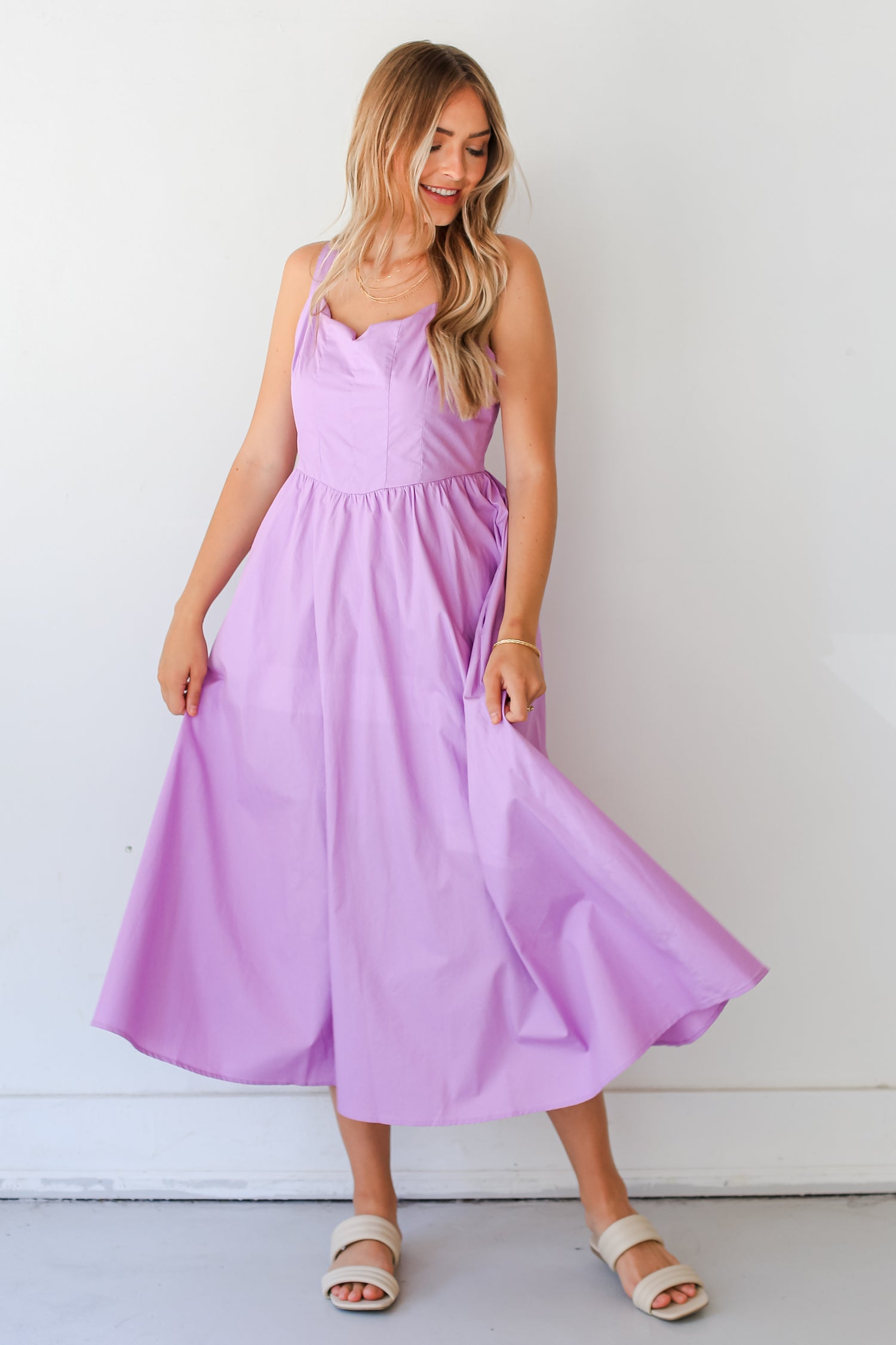 purple Maxi Dress front view