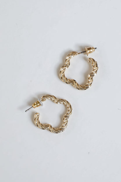 Sabrina Quatrefoil Hoop Earrings