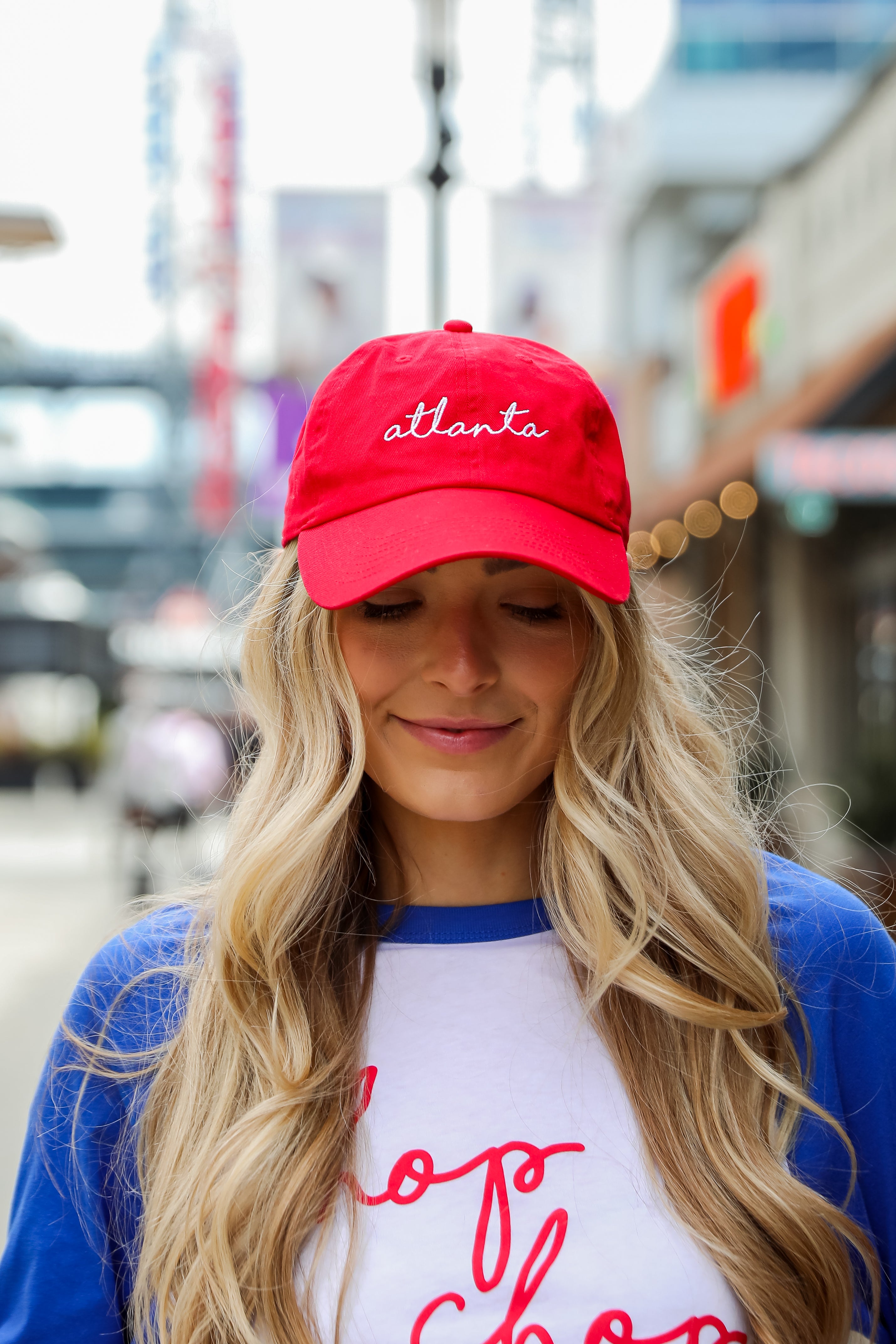 red atlanta hat