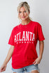 Red Atlanta Baseball Tee