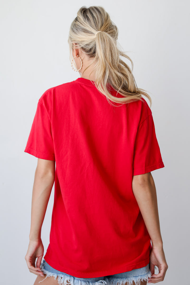 Red Atlanta Baseball Tee for women