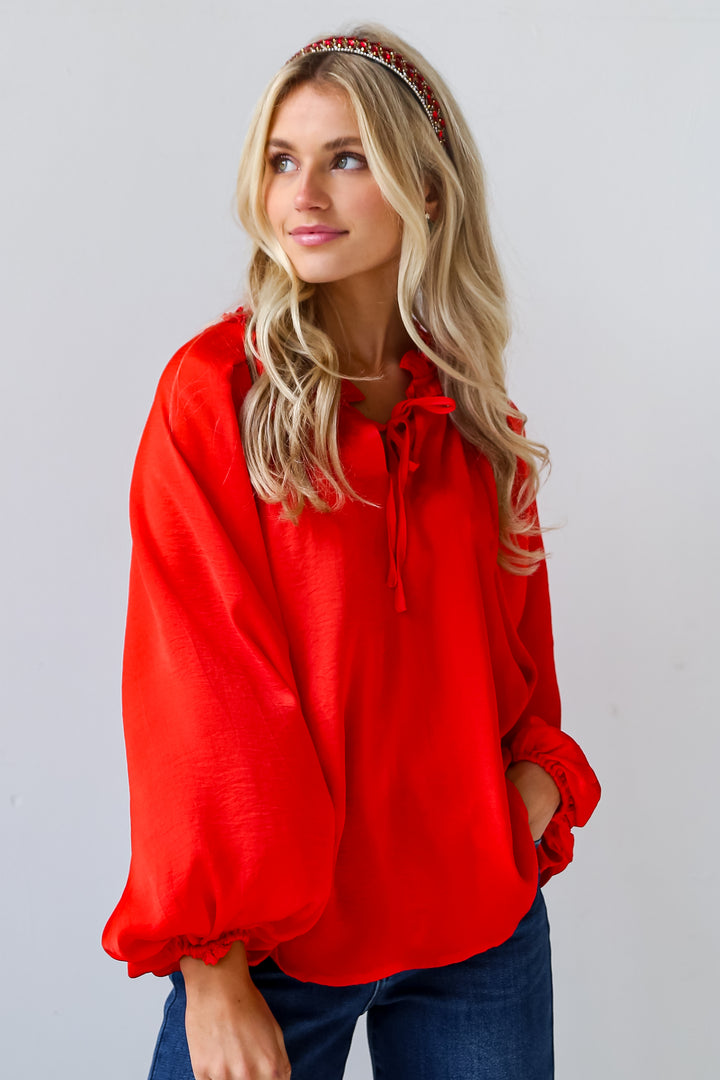 Red Blouse front view