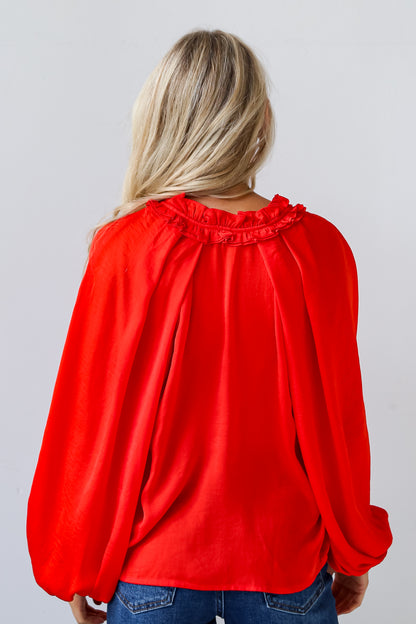 Red Blouse back view