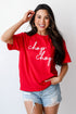 Red Chop Chop Script Tee